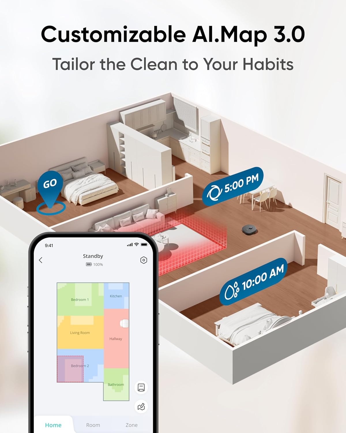eufy X10 Pro Omni Robot Vacuum with Mop, 8000Pa, Auto-Lift Mops, AI Obstacle Avoidance - Image 8